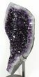 Dark Amethyst Cluster On Metal Stand - Large Crystals #46160-2